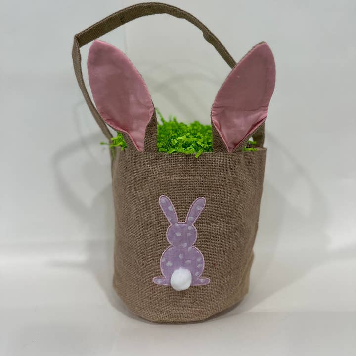 Gifts By Grace - Wholesale Basket - Kids & Baby - Easter Bunny Basket- Embroidered Easter Basket