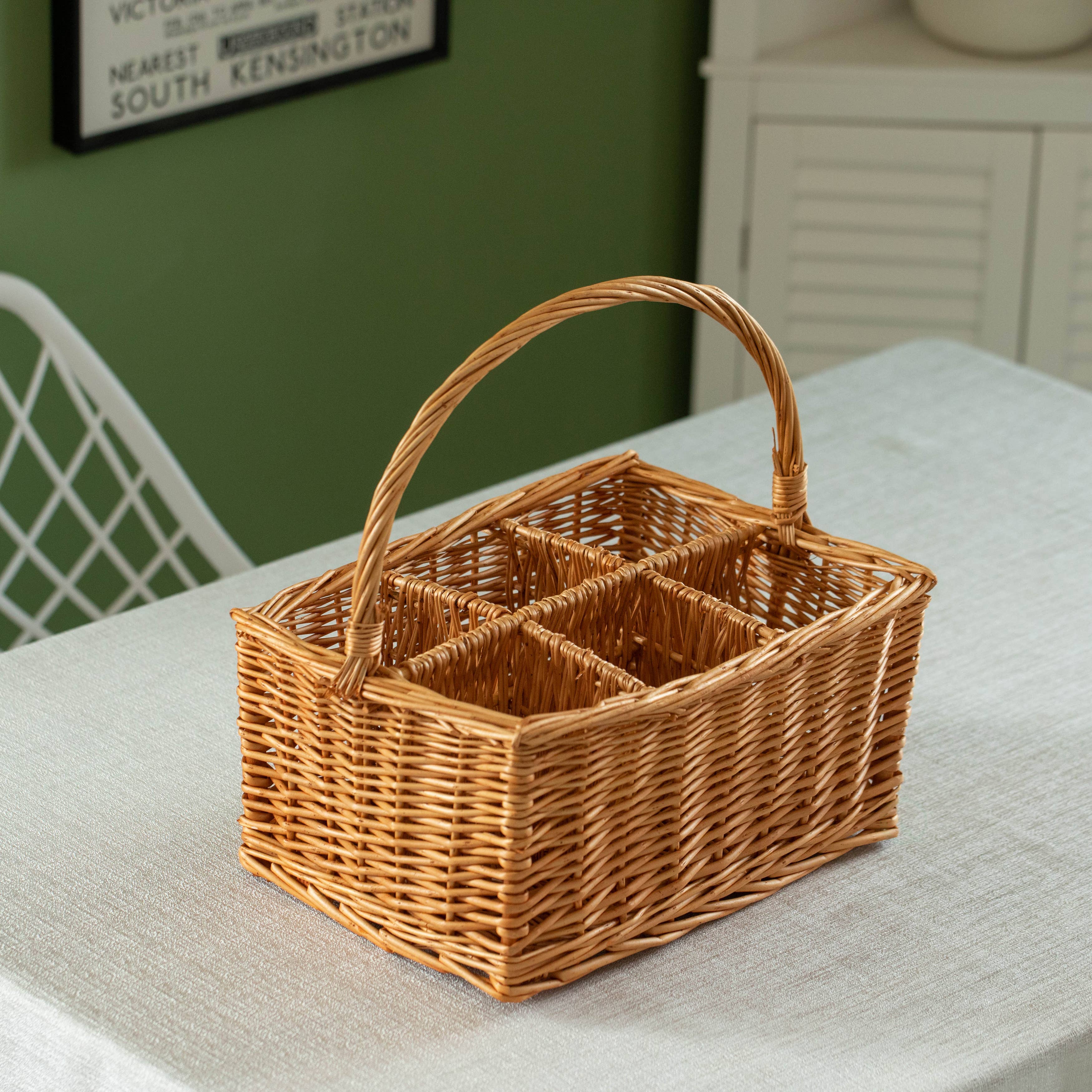 Quickway Imports - Venta al por mayor Bolsa portavino - Cesta de mimbre para 6 botellas de vino y bebidas5