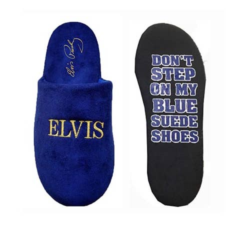 Pantuflas de Elvis - Zapatos de ante azul para venta al por mayor de MID-SOUTH PRODUCTS