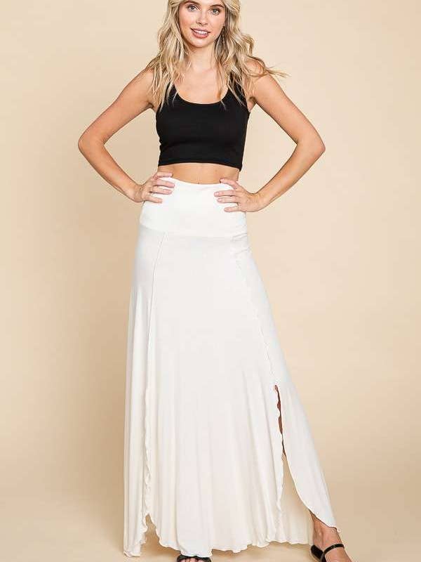 CBA1774 - JUPE MAXI HIGH & LOW PEEKABOO pour la vente par Culture Code