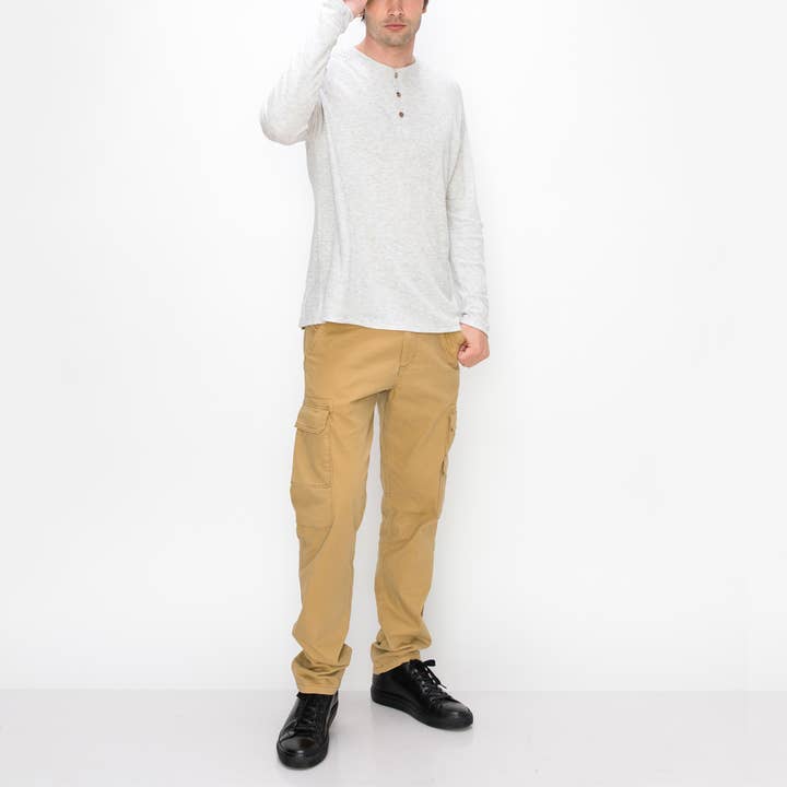 Coin 1804 - Wholesale T-Shirt - Men's - BABY THERMAL LONG SLEEVE HENLEY1