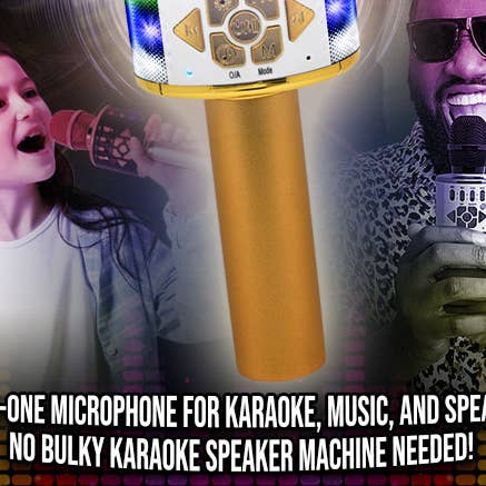Mainstream Source - Wholesale Musical Instrument - Mainstream Source® Wireless Bluetooth Karaoke Microphone – H16