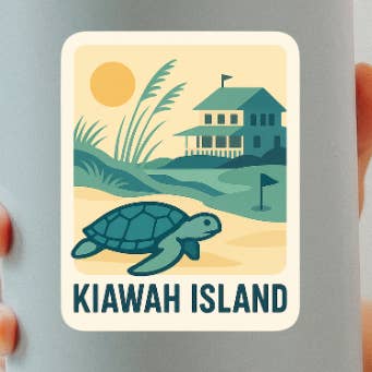 Kiawah Island Sticker for wholesale by Kase Wear