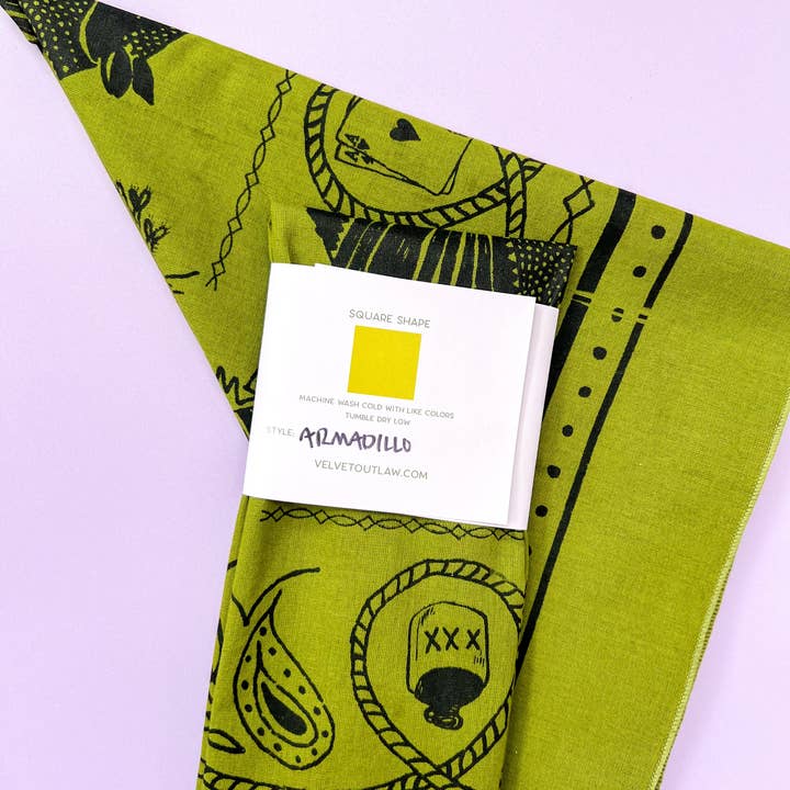 Velvet Outlaw - Wholesale Bandana - Unisex - Armadillo Cotton Bandana - Multiple Colors17