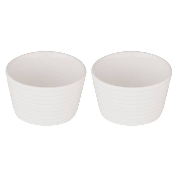 Homestead Vit 10 cm 2-pack Ramekin för wholesale av Ladelle Group