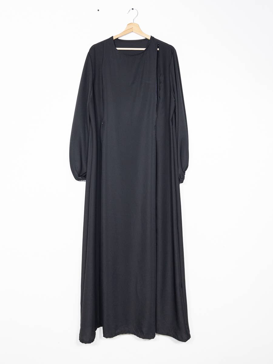 IDEAL OUTFIT - Wholesale Nursing Dress - Maternity - Medina silk nursing abaya with zip opening 2508PK29