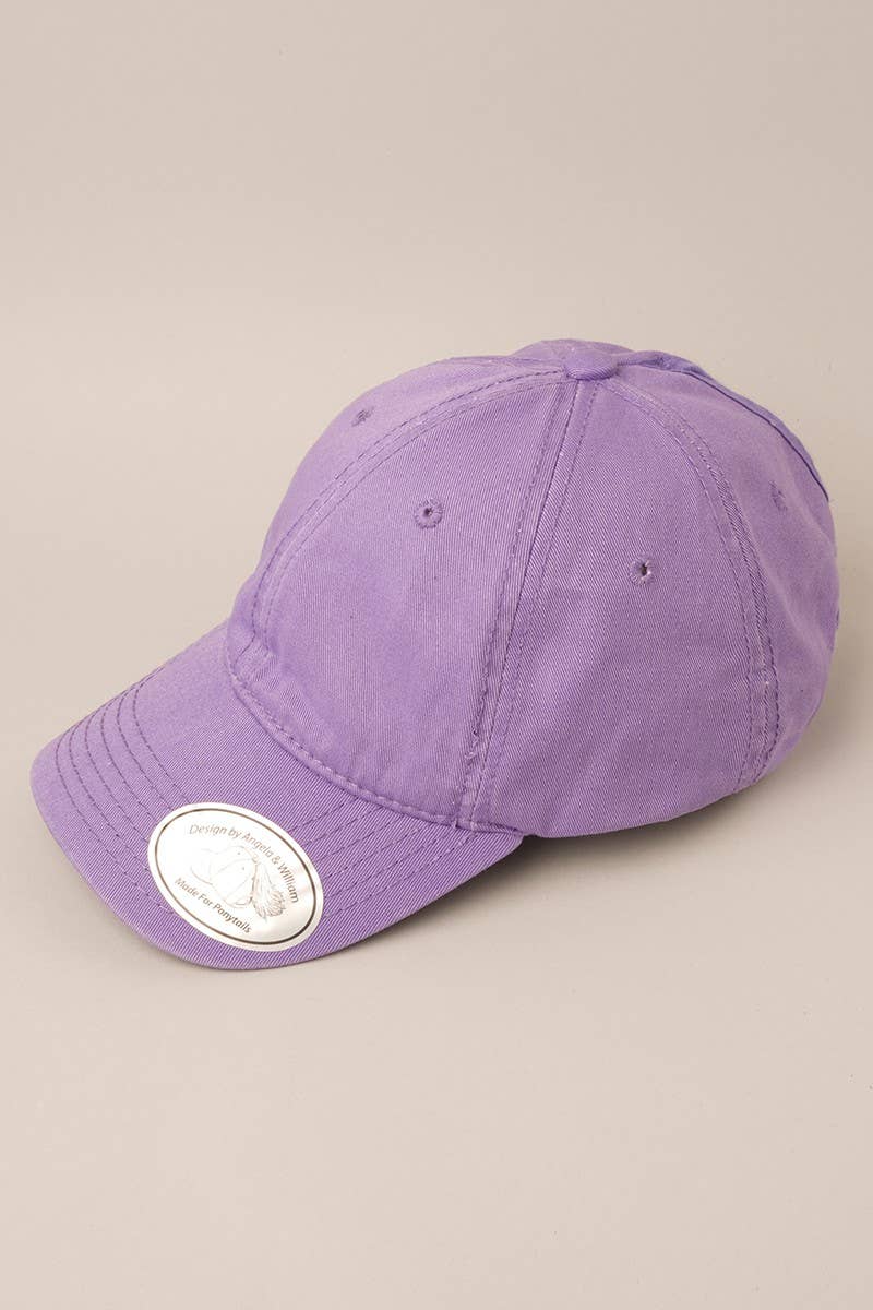 Fashion City - Wholesale Baseball Cap - Women's - Cotton Messy High Bun Pony Baseball Cap12