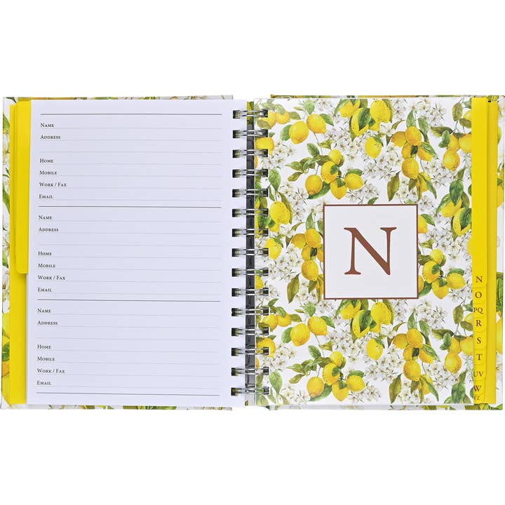 Peter Pauper Press - Wholesale Address Book - Amalfi Lemons Large Address Book