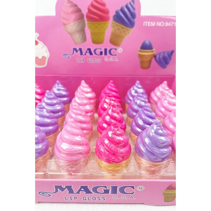 MIX COLOR Small Ice Cream Cone Lip Balm for wholesale on Faire8