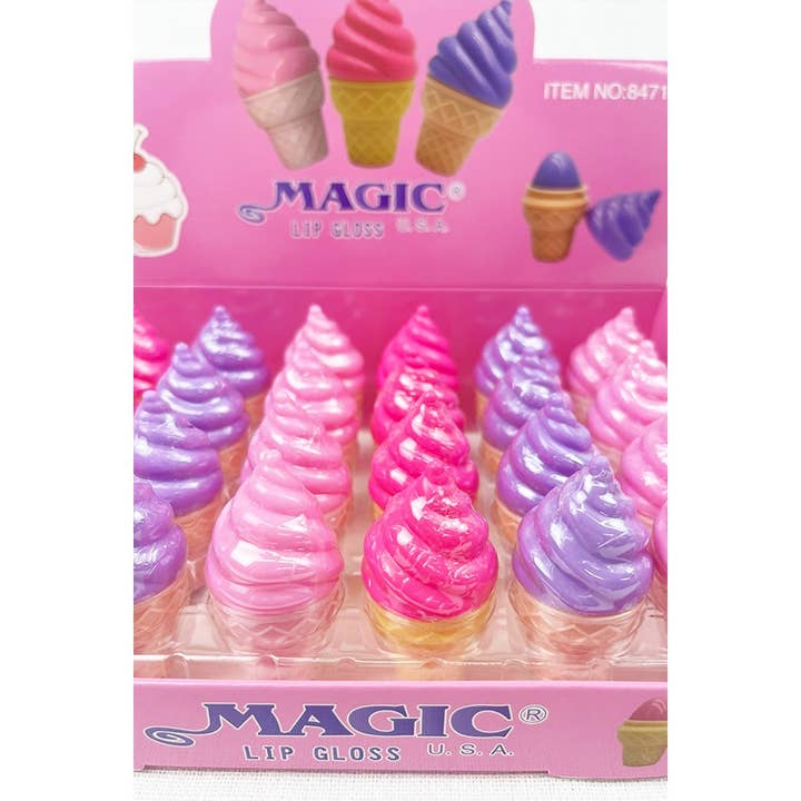 MIX COLOR Small Ice Cream Cone Lip Balm for wholesale on Faire8