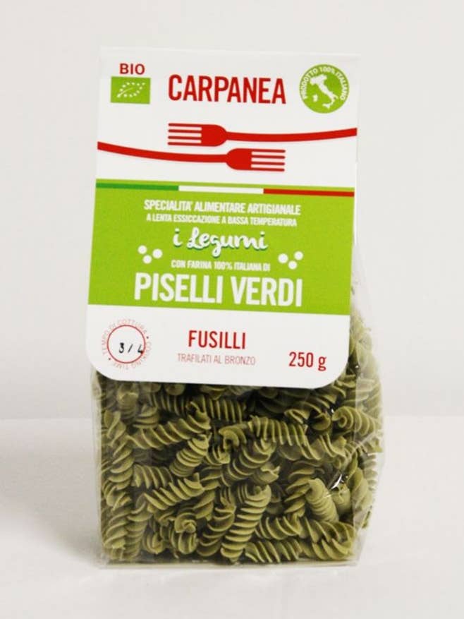 Green Pea Flour Fusilli - 250 g for wholesale by Carpanea