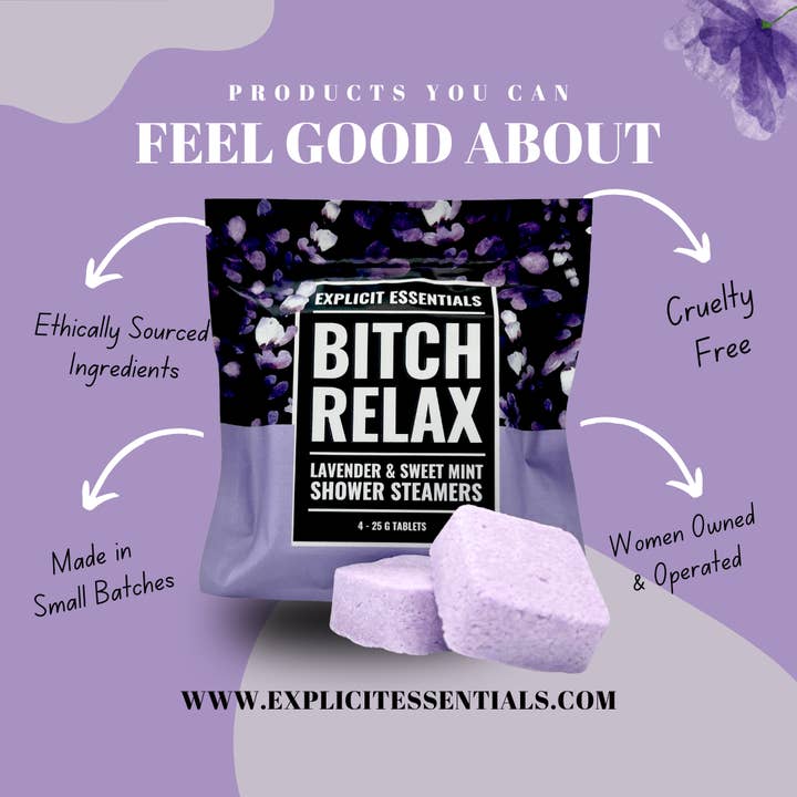 Explicit Essentials - Wholesale Shower Steamer/Bomb - Bitch Relax Shower Steamers1