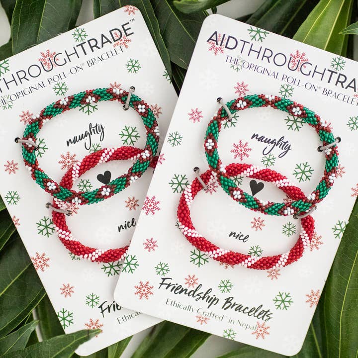 Aid Through Trade - Wholesale Jewelry Set - Mistletoe (Christmas) Roll-On® Friendship Bracelets