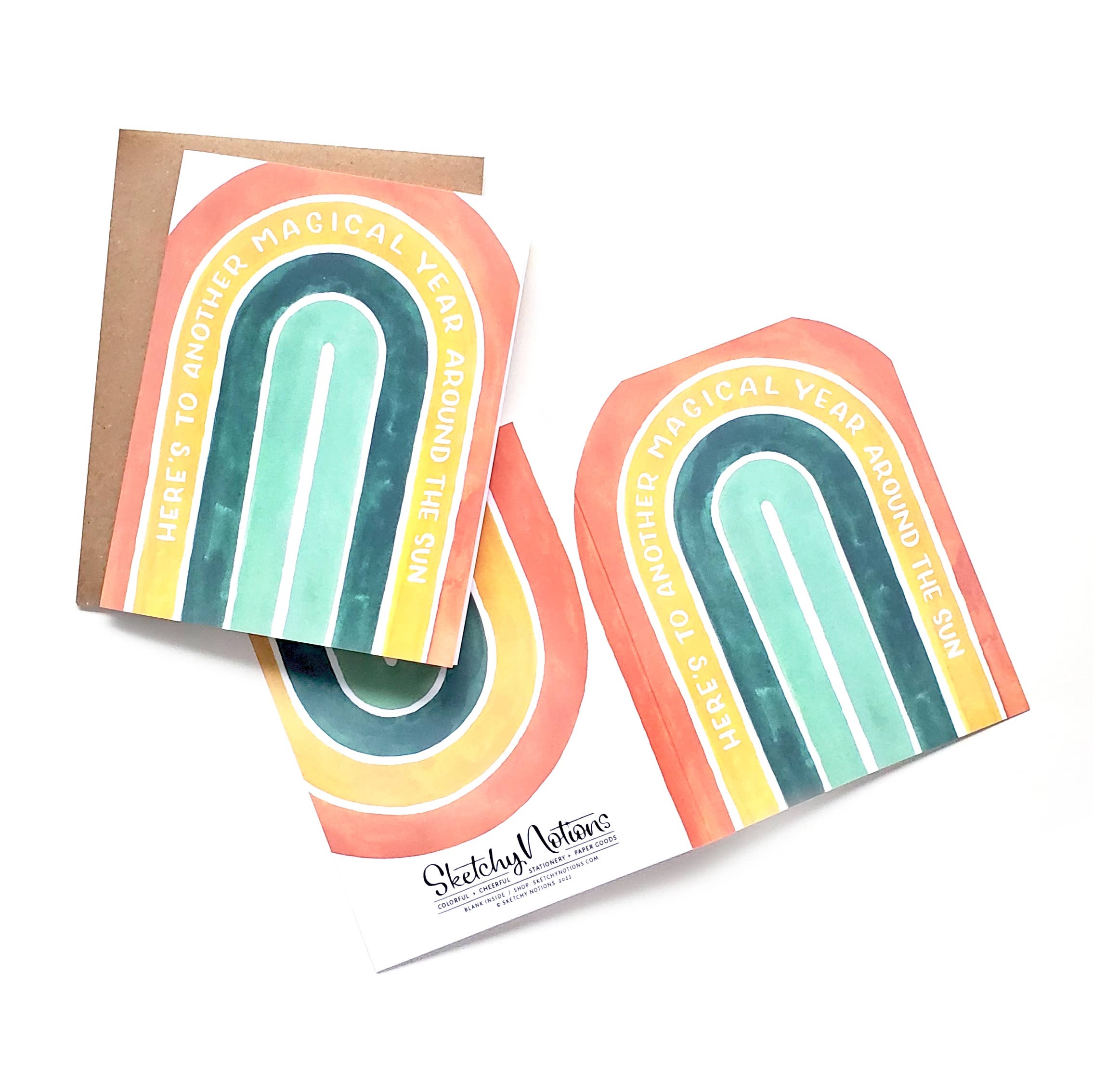 Sketchy Notions - Wholesale Birthday Card - Another Magical Year Rainbow Birthday Card1
