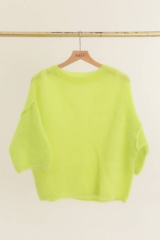 NAÏS PARIS - Vendita all'ingrosso Maglione tricot - Donna - Maglione a maniche corte e collo rotondo in 80% kid mohair9