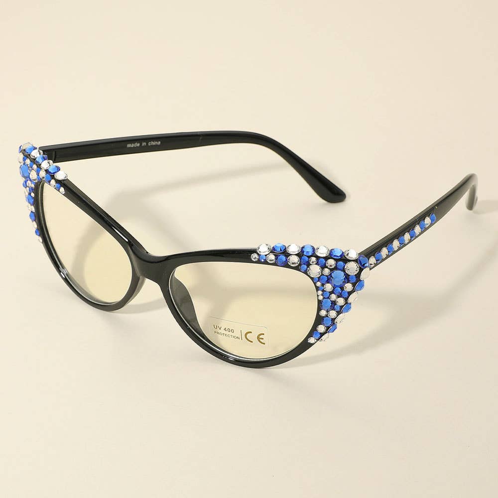 Sensibling Corp. - Wholesale Sunglasses - Women's - Bubbly Austrian Crystal Cat Eye Optical Glasses1