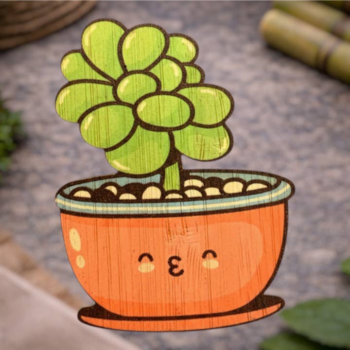 Succulent 1 for wholesale by Bamboo Wood Stickers