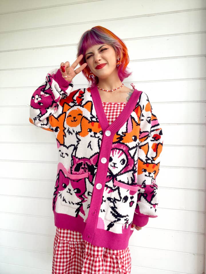 Steady Hands - Wholesale Cardigan - Women's - Lesbian Cat Cardigan