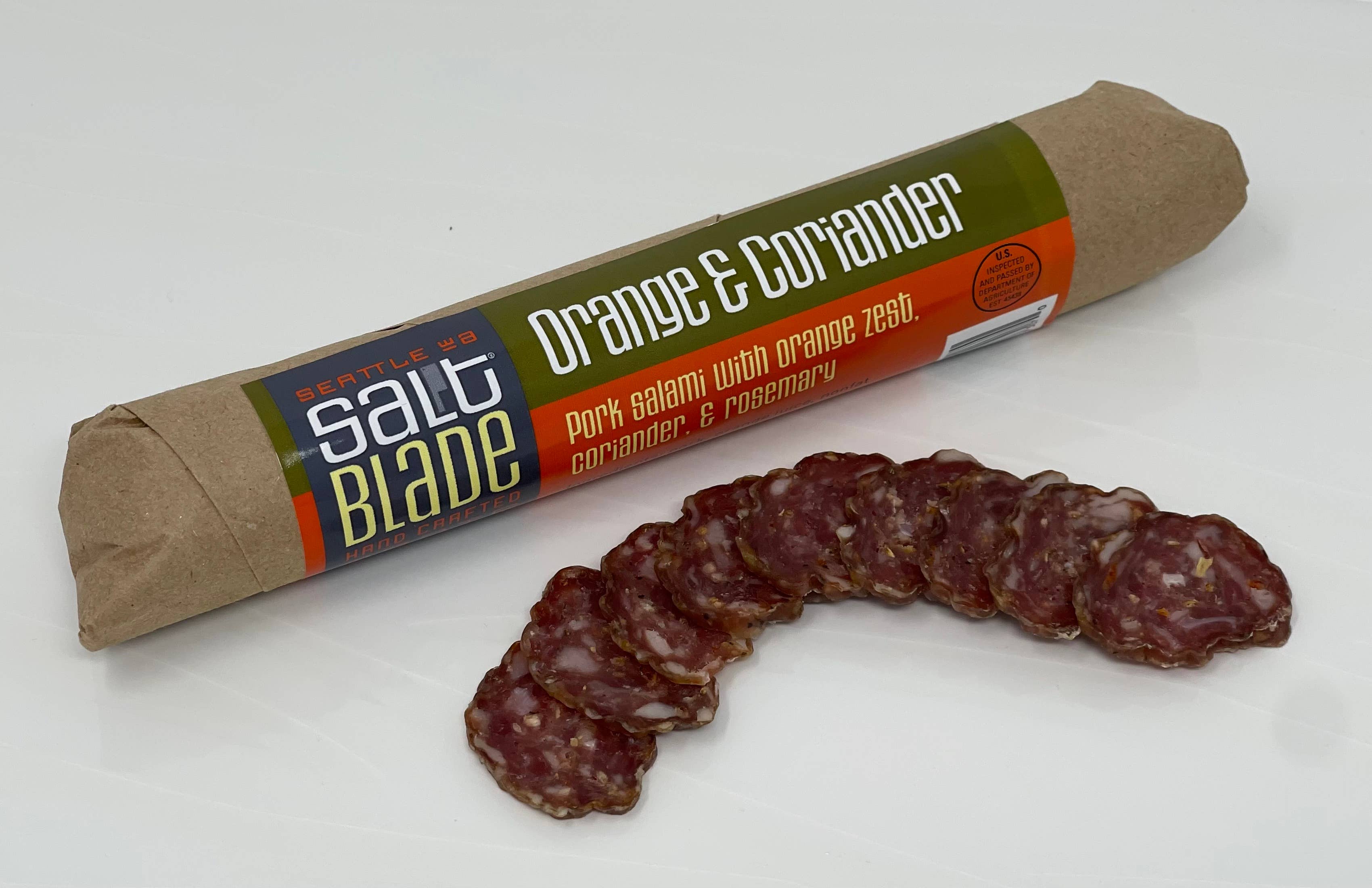 Salt Blade - Vente Salamis - Salami à l'orange et à la coriandre2