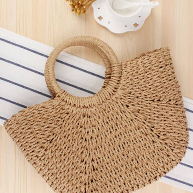 UNISHE - Wholesale Beach Bag - ACC1372 Hand Knitting Casual Summer Beach Straw Bag