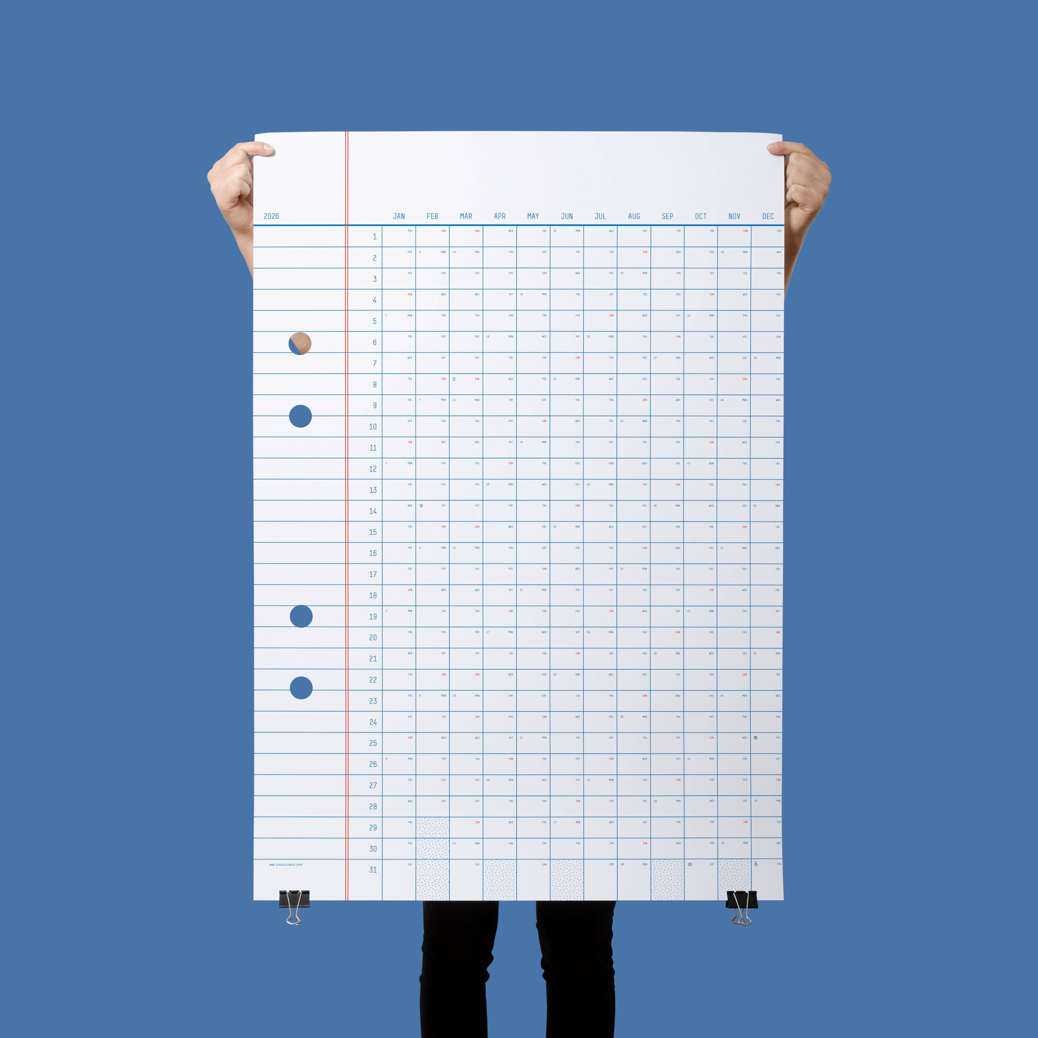 Yearcalendar - Wholesale Calendar - 2026 Classic Calendar 70x100cm