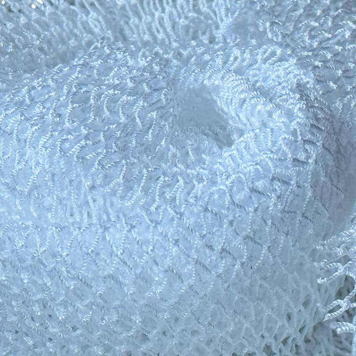 AfricanFabs - Wholesale Bath Pouf/Sponge - 5 Pieces - African net sponge / African exfoliating net / Sapo sponge - White1