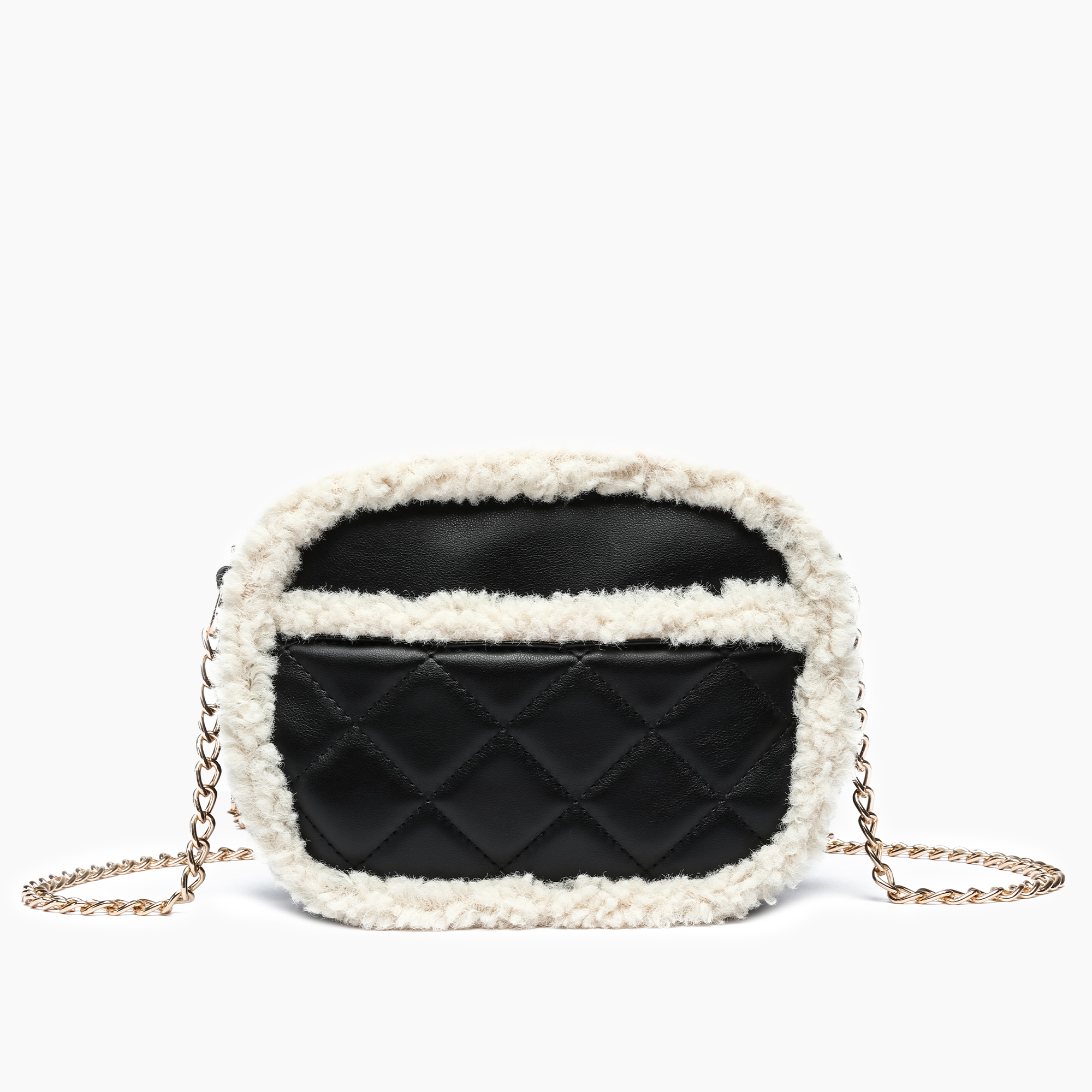 Like Dreams - Vente Sac à bandoulière – femme - Holly Sherpa Sac Bandoulière en Similicuir Végétalien Chic et Chaud pour l'Hiver7
