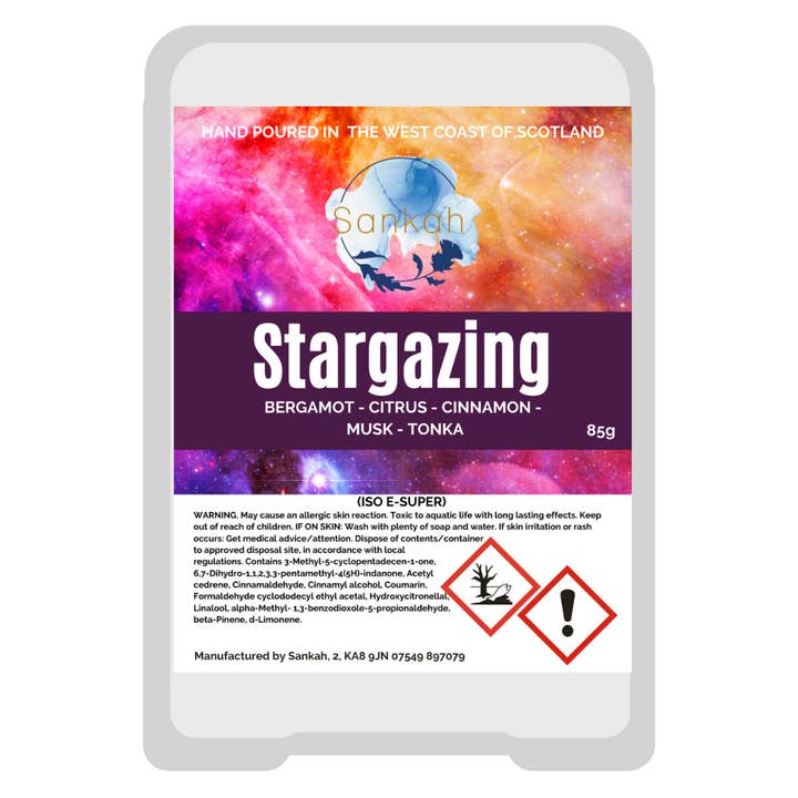 Stargazing Scented Wax Melt Clamshell for wholesale by Sankah