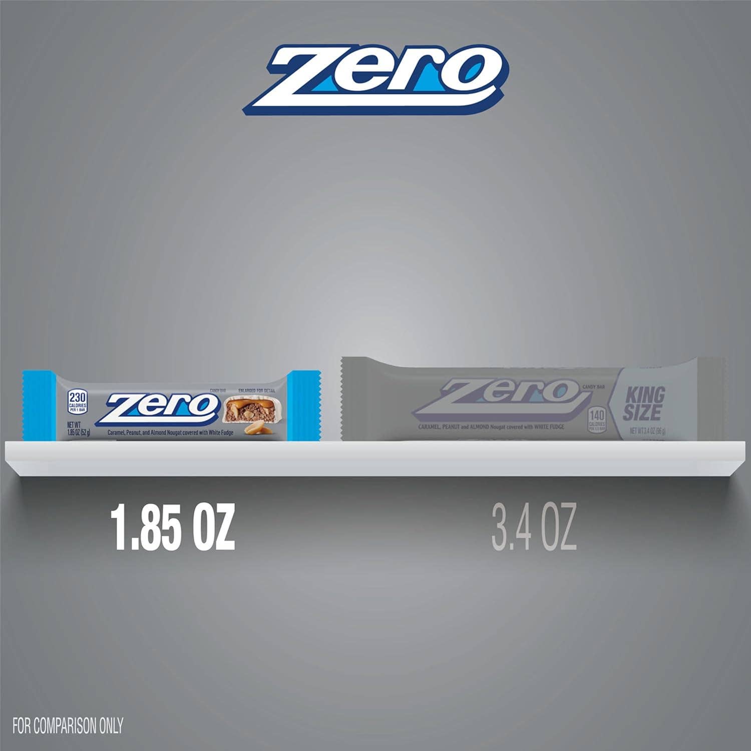 Snacky Candy - Wholesale Chocolate Bar - Zero White Fudge Caramel Peanut Candy Bar 1.8 oz 24 count4