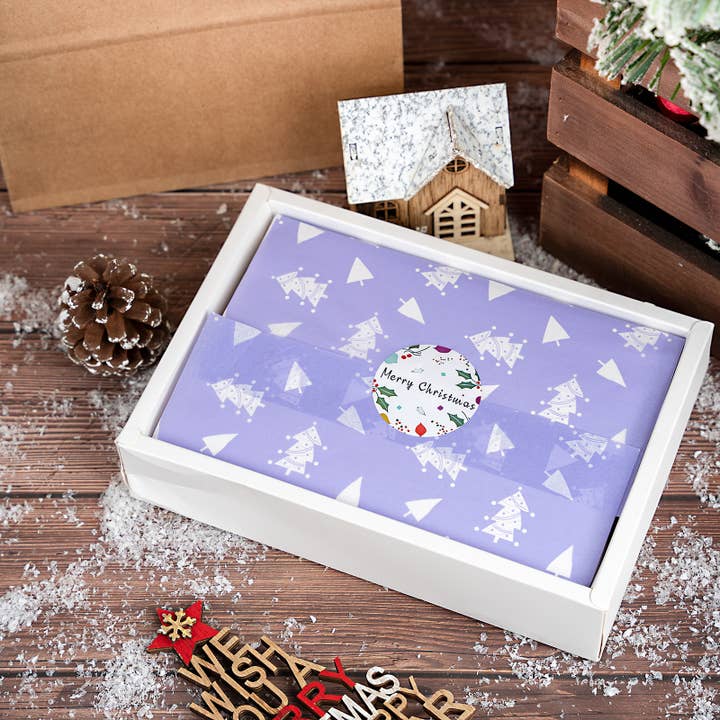 RUSPEPA - Wholesale Tissue Paper - 90Pcs Christmas Wrapping Tissue Paper Dutch Blue 13.7 x19.6”
