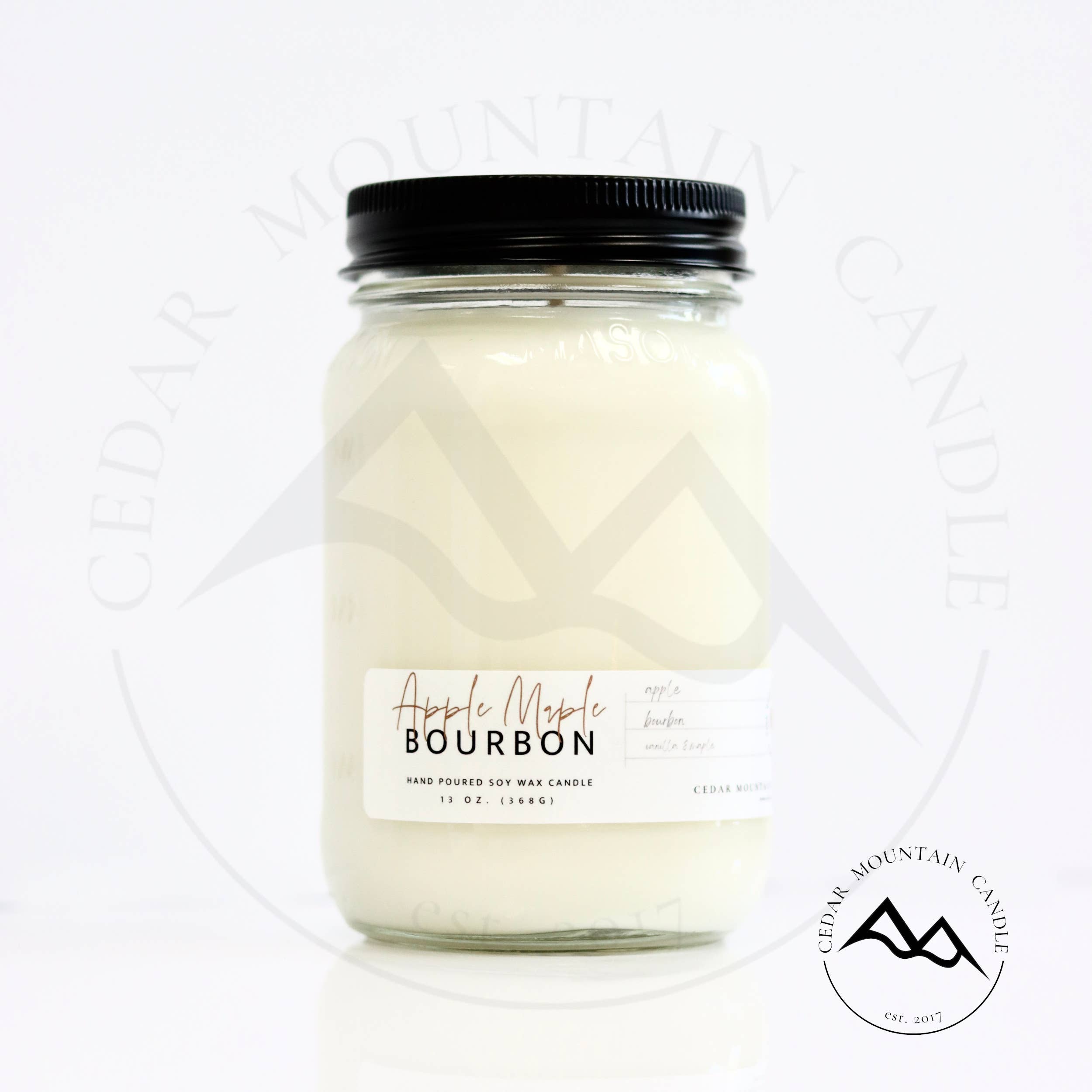 Cedar Mountain Candle - Vente Bougie en bocal - PARFUM D'AUTOMNE : Bougie de soja Mason Jar0