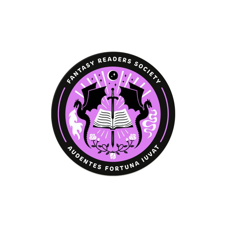 Fantasy Readers Society Vinyl Sticker for wholesale by A Fink & Ink