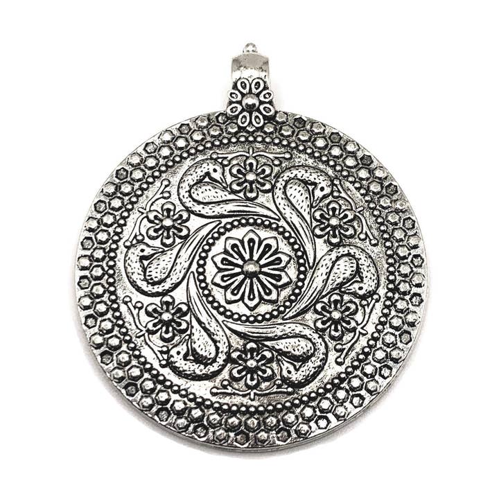 Large Silver Boho Pendant Charms, 71x59mm and other Purchase Wholesale boho charms. Free Returns & Net 60 Terms on Faire trending on Faire.