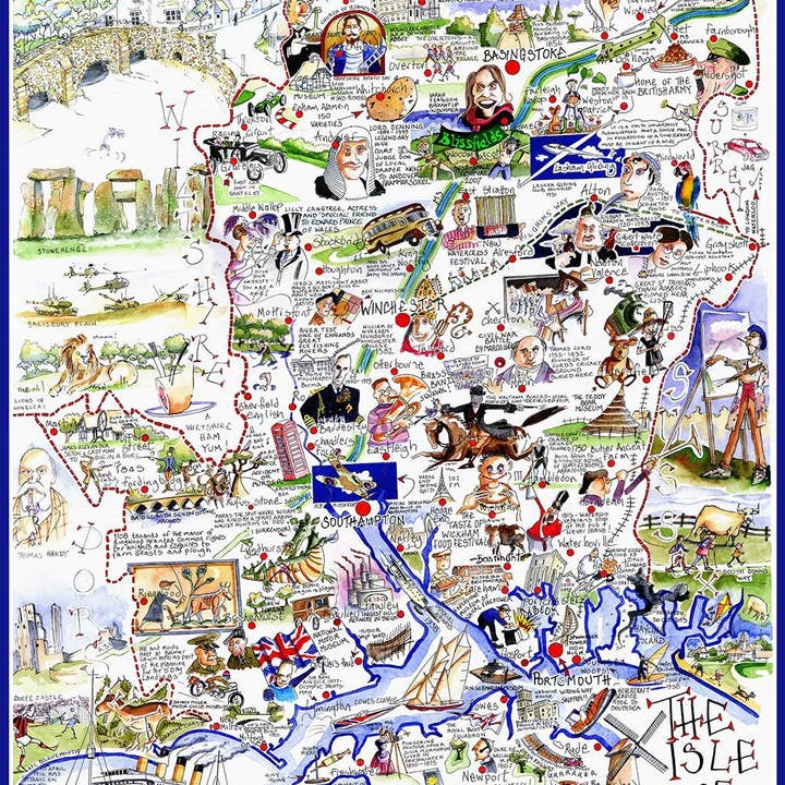 Hampshire - Tim Bulmer 1000 Piece Jigsaw for wholesale by Map Marketing Limited