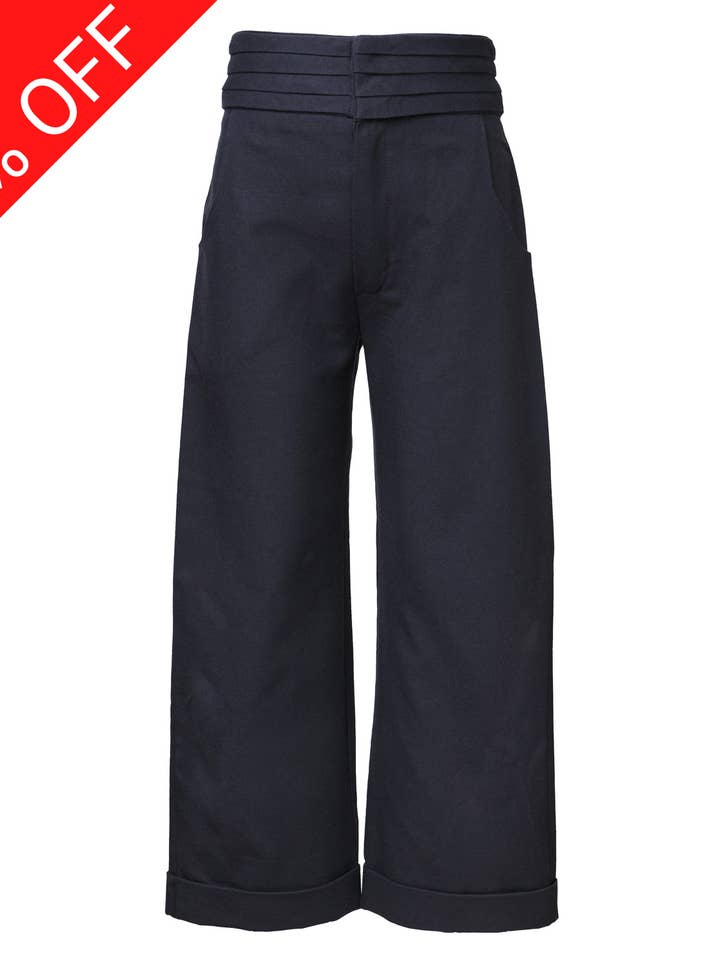 Infantium Victoria - Wholesale Pants - Kids - Black Pants with Pleated Belt1