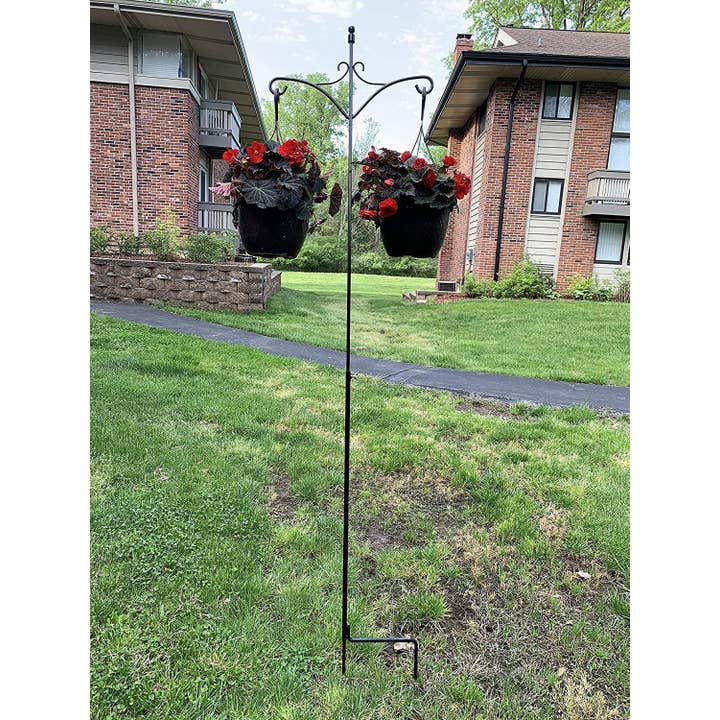 Ashman Online - Wholesale Outdoor Ornament/Decor - Ashman 91 Inch Adjustable Shepherds Hook with Twin Hooks 5/82