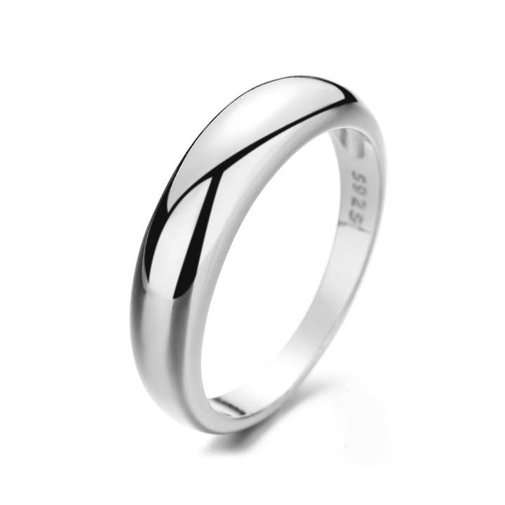14K Gold and Sterling Silver Graduated Wedding Band Ring for wholesale by Amy and Annette