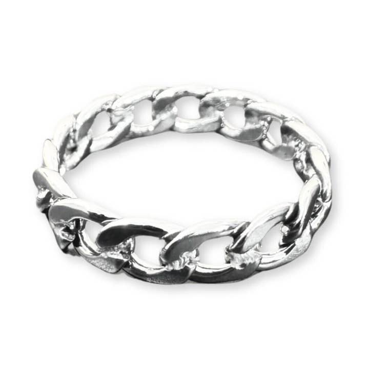 Gaia Chain Ring (Silver) for wholesale by Lumini Jewelry