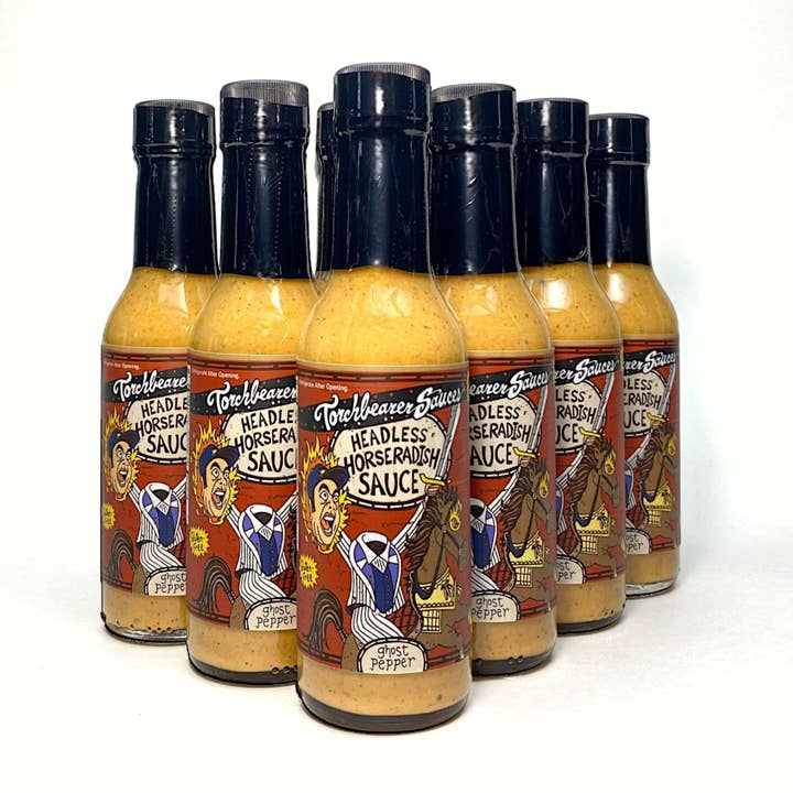 TorchBearer Sauces - Wholesale Hot Sauce - Headless Horseradish | 5oz Bottle | Hot n Savory | Heat 6/10