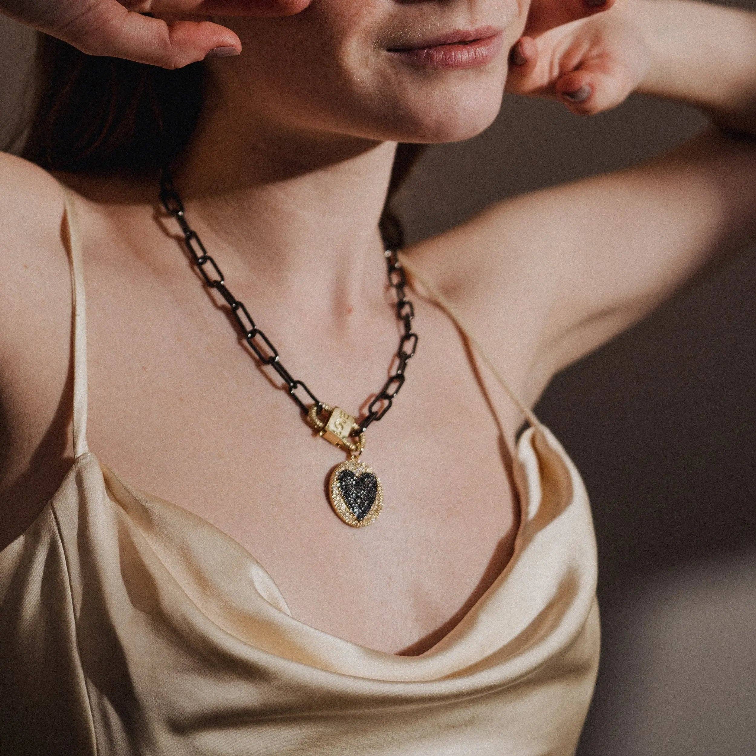 PHOEBE´S - Vente Colliers à pendentif - Collier cœur en or, Collier cœur, Cadeau attentionné, Cadeau "Tu me manques", Anniversaire de mariage pour femme, Cœur en cristal, Collier en or, Cadeau pour la fête des mères7