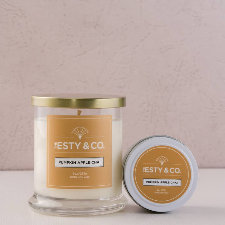 Spa Halloween • Pumpkin Apple Chai 100% Soy Wax Candle for wholesale by The Esty & Co®