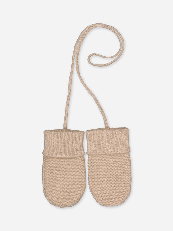 BABY CASHMERE MITTENS BEIGE for wholesale by bobbin & tricot