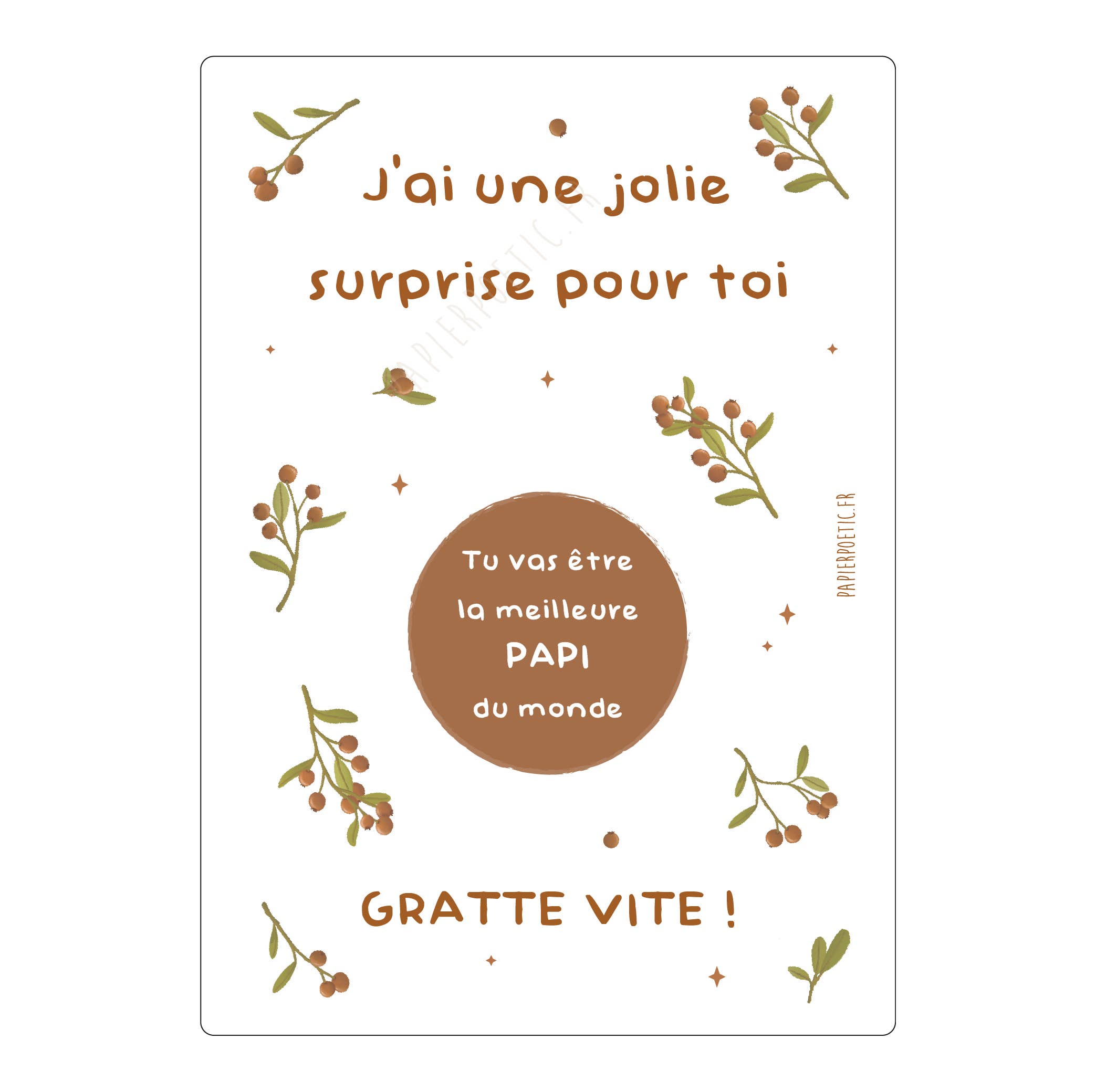 Papier Poetic - Wholesale Baby Card - Scratch Card "Foliage" 9 options4