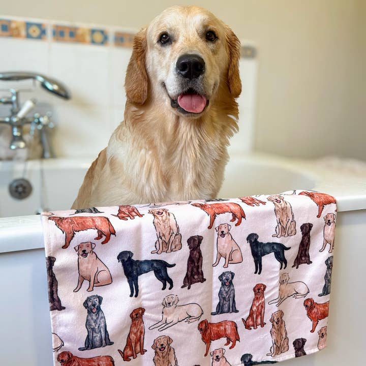 The Paw Print Boutique - Wholesale Pet towel –Dog - The Labrador / Retriever Dog Towel2