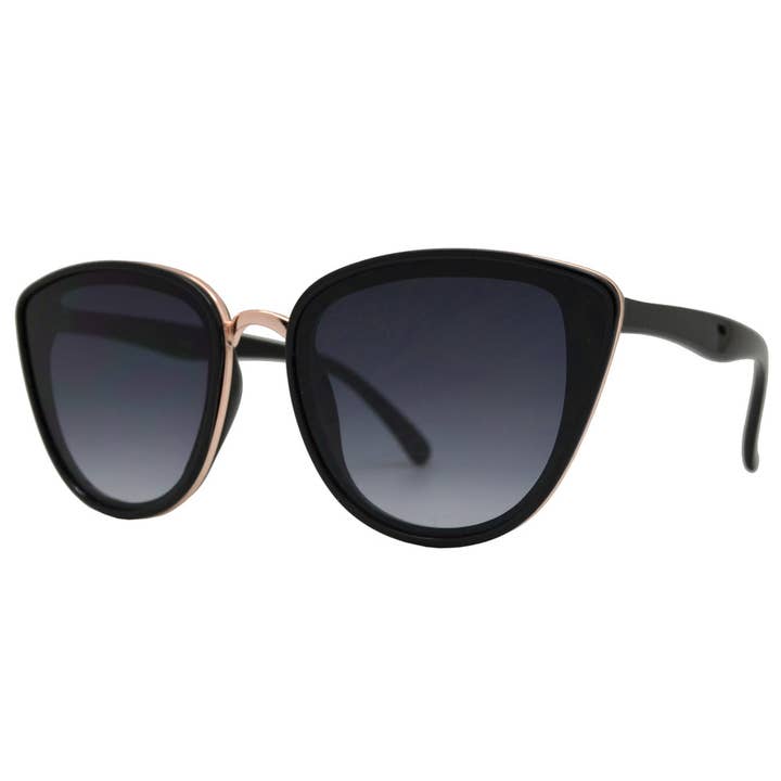 Classic Cat Eye Flat Lens Metal Bridge Plastic for wholesale by Dynasol Eyewear