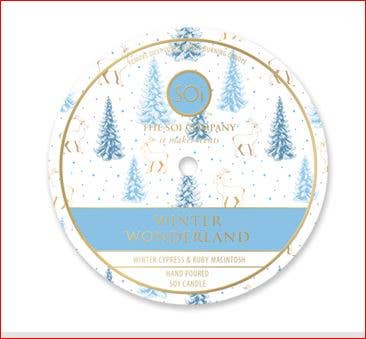 The SOi Company - Wholesale Jar/Filled Candle - Winter Wonderland Candle Silver ROUND Bowl 14oz2