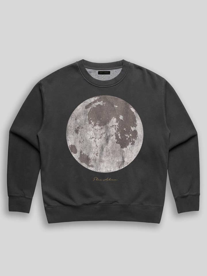 The Moon Premium-Sweatshirt mit verwaschener Oberfläche für den Großhandel von Eden Ashram