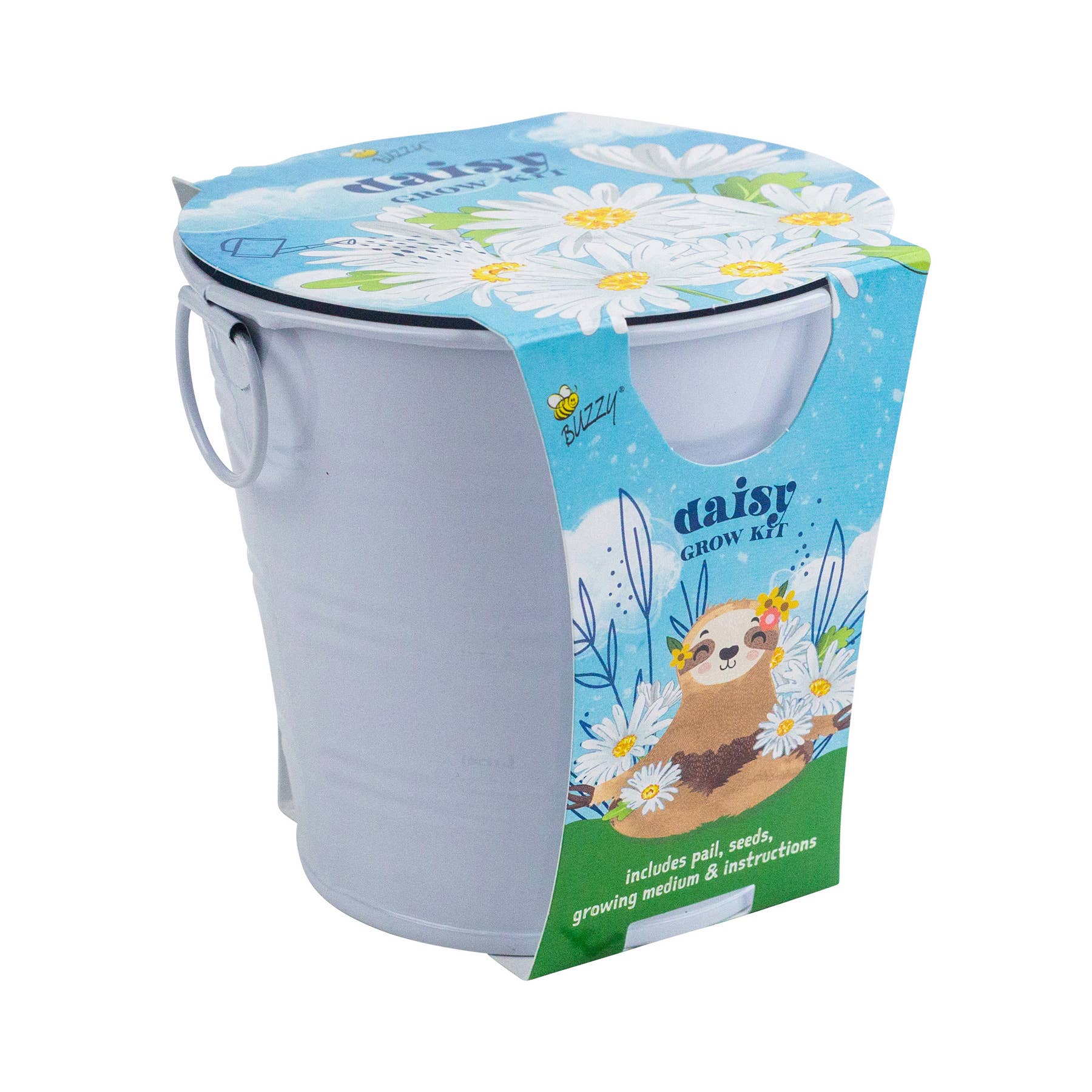 Buzzy Seeds Grow Gifts - Wholesale Plant Seeds - Kids Flower Grow Pail Daisy Garden Kit – Indoor Gift3