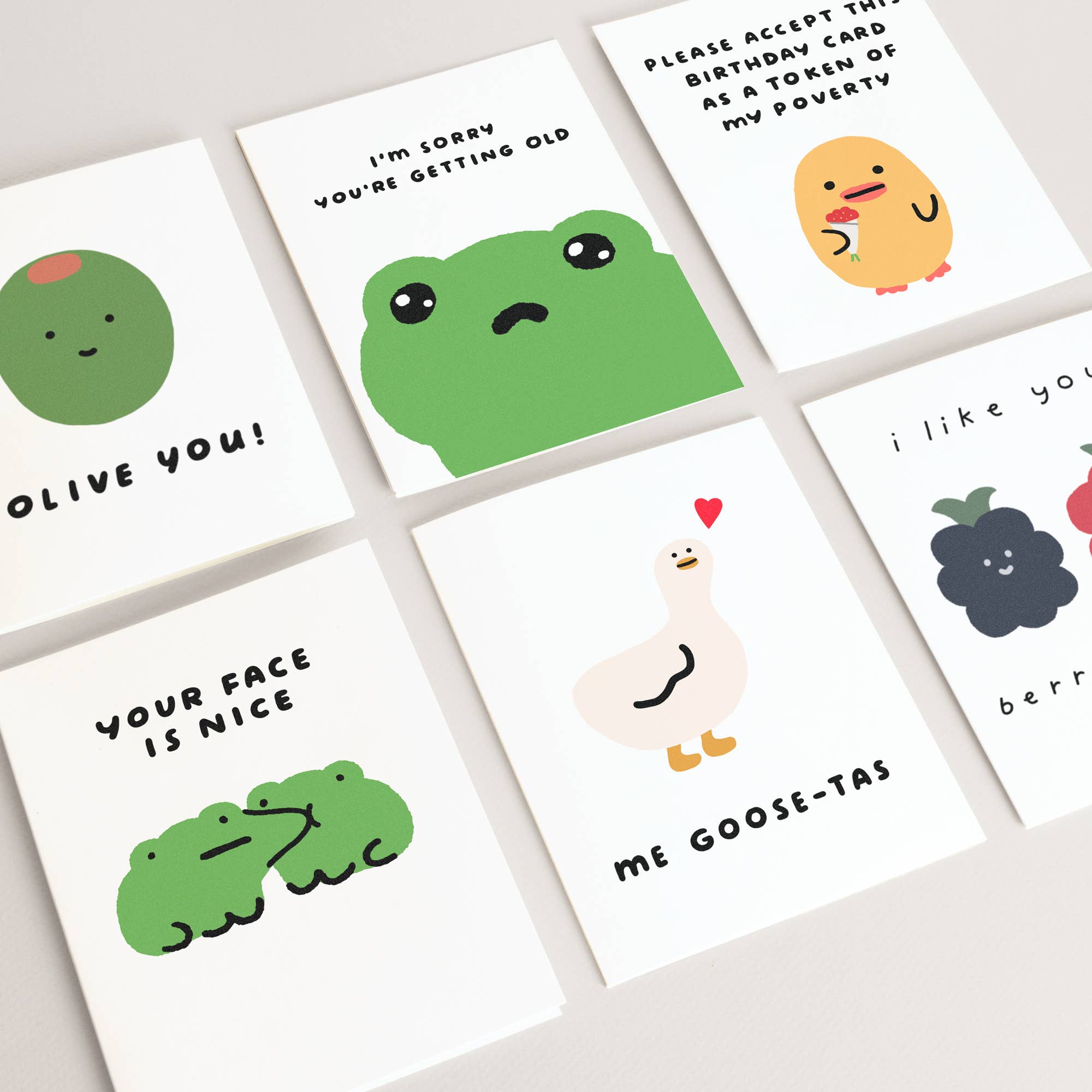 iej studio - Vente Cartes de déclaration d'amour - Carte de vœux d'anniversaire Funny Love - Your Face Is Nice1