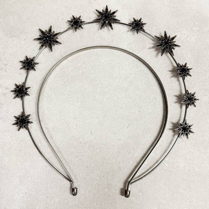 Happy Dream Gifts - Wholesale Fashion Headband - Women's - Black Stars Goddess Crown Halo Headband, Boho Headpiece2